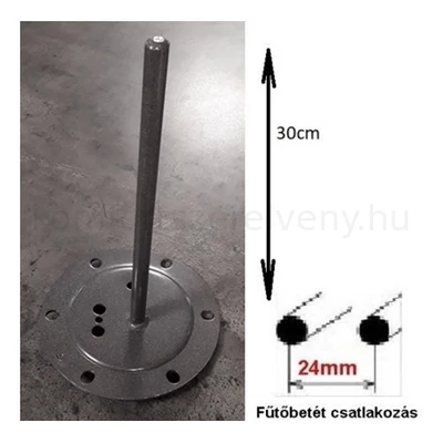 Hajdu bojler alkatrész Hajdu Aquastic, K villanybojler zárólap alaplap 1 csöves 30 cm