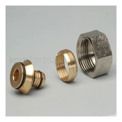 Osztógyűjtő osztócsatlakozó sárgaréz 16x2 mm 3/4" NÁ eurokónuszos