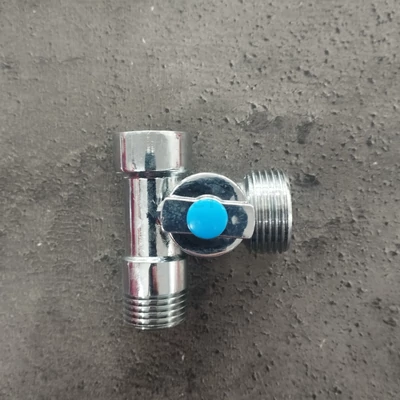 Sarokszelep 1/2"-3/4"-1/2" mosógép csatlakozással golyós  Melscher