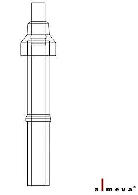 Almeva LIK koncentrikus tetőátvezető idom (komplett) 1,1 m 60/100 mm PPH/PPH