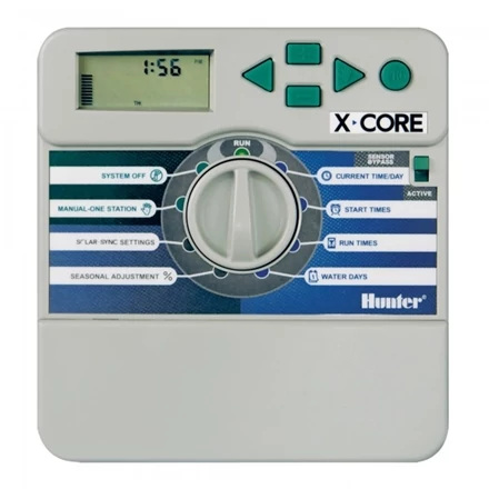 Hunter öntözőrendszer öntözés időzítő 6 zónás beltéri XCORE 601 IE
