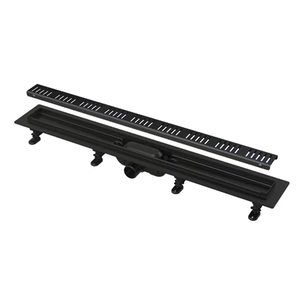 Zuhanyfolyóka Alcaplast APZ10 Black 850 mm-es zuhanylefolyó